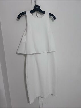 Chelsea28 White Sleeveless Layered Midi Dress
